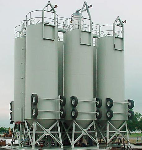 haliburton blending operation 6 pack of silos