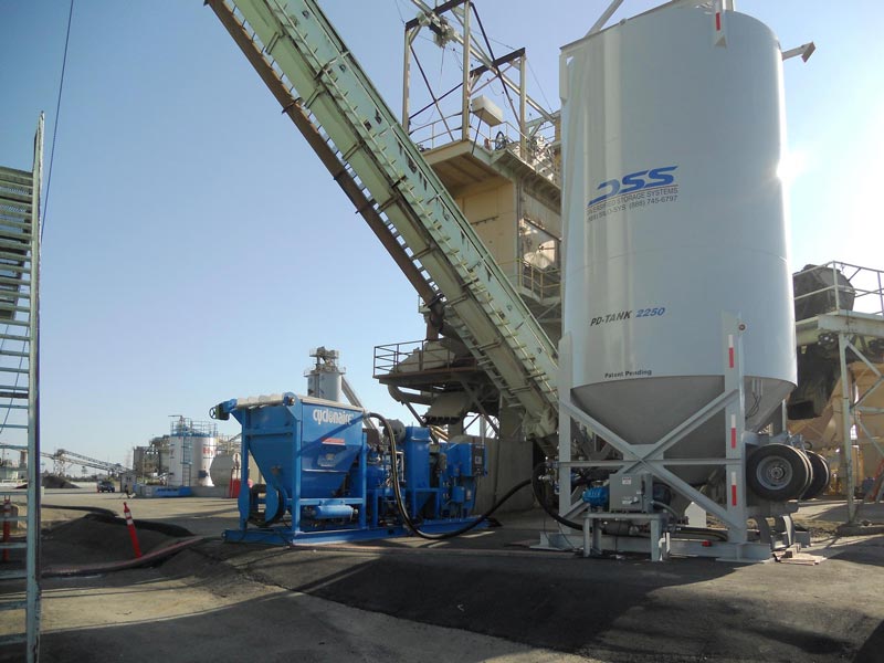 DSS Process Silos Asphalt Plant - Additive Feeding Close Up View